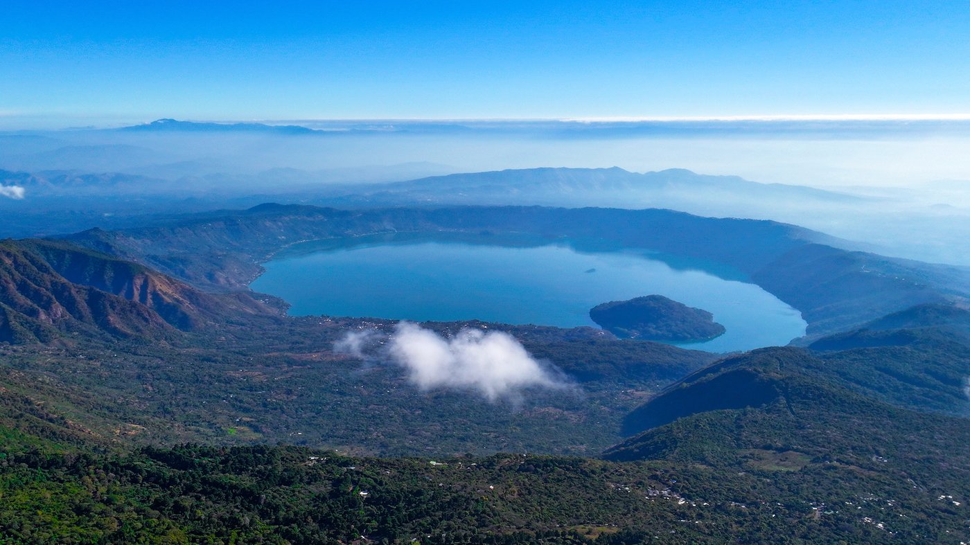 Lake Coatepeque seen from above