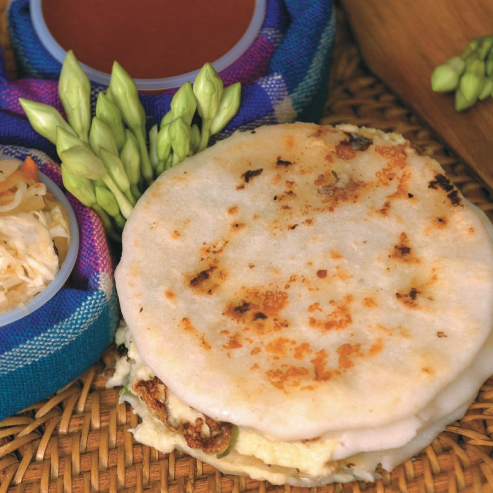 Fresh pupusas, El Salvador's national dish